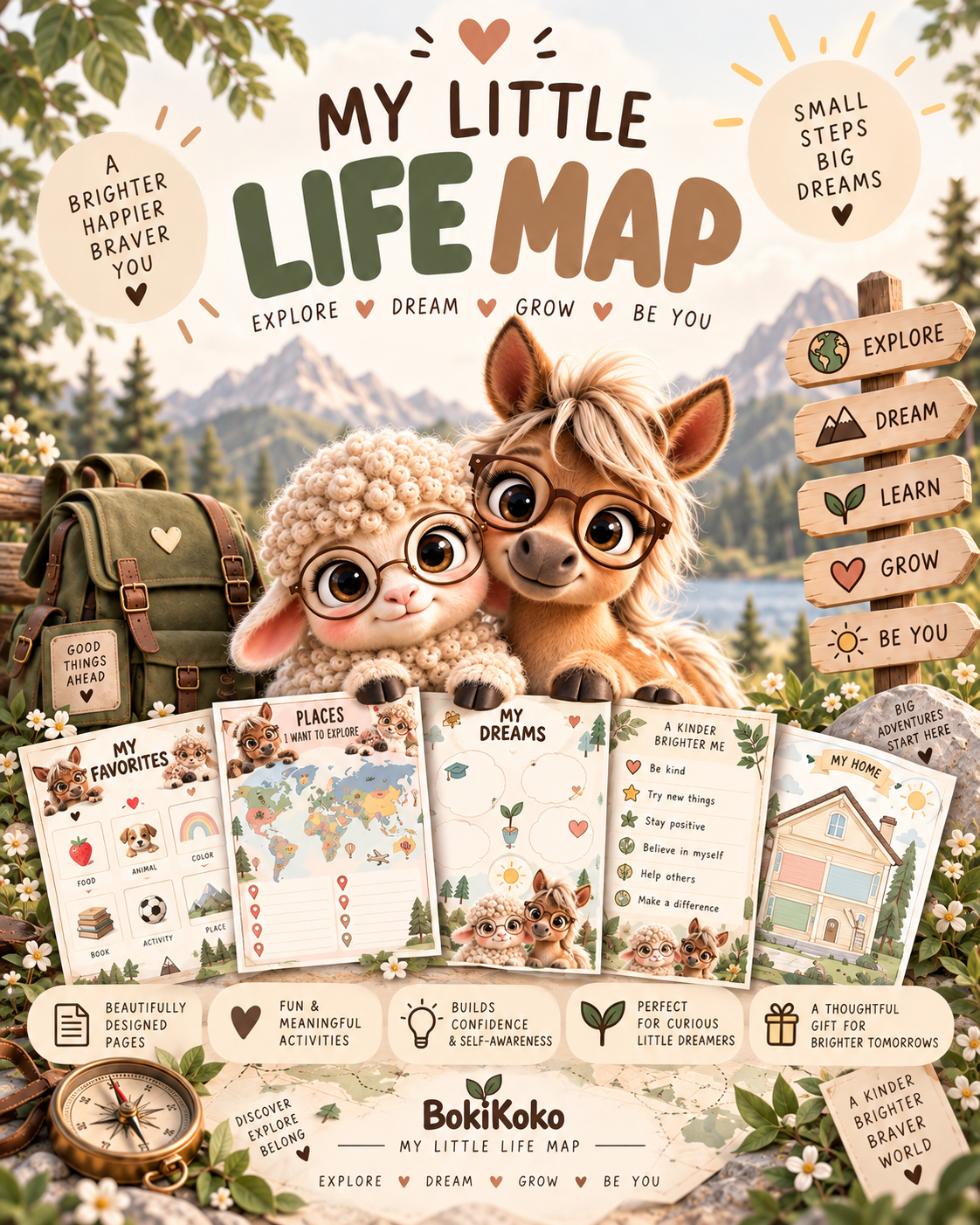 BokiKoko™ My Little Life Map — Digital & Printable Activity Planner